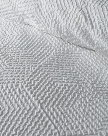 Serene Embossed Geo Duvet Cover Set