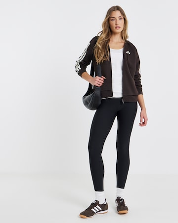 adidas 3 Stripe Fleece Full Zip Hoodie