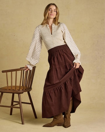 Joules Cord Tiered Skirt
