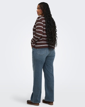 ONLY STRIPE WIDE SLEEVE JERSEY TOP