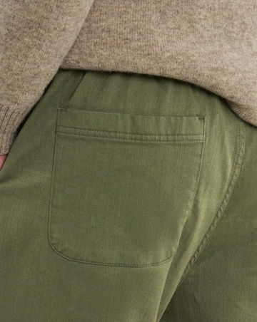 Herringbone Elasticated Waist Straight Fit Trouser