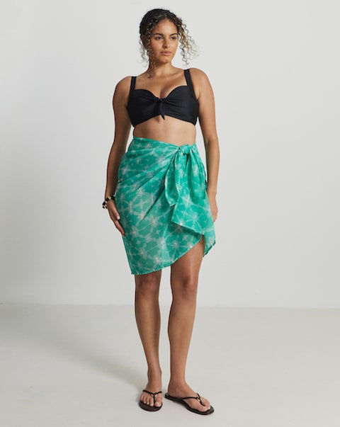 Tie Dye Print Beach Midi Sarong