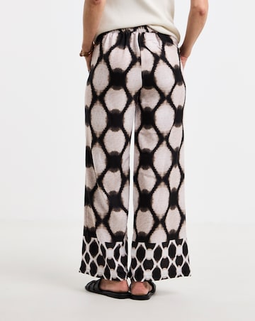 Abstract Herringbone Wide Leg Trouser