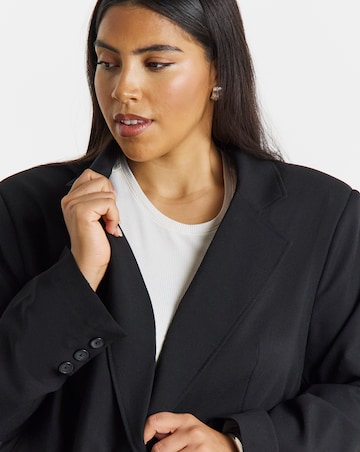 Black Oversized Single Breasted Blazer