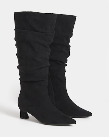 Alison Slouchy Pointed Knee High Boots - Extra Wide Fit (EEE) & Super Curvy Calf