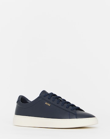 Boss Kieran Leather Trainers - Navy
