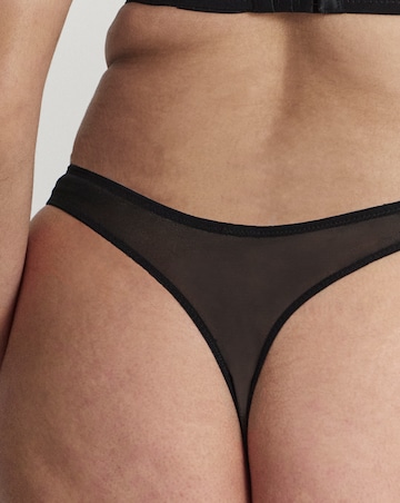Figleaves Pulse Lace Thong Black