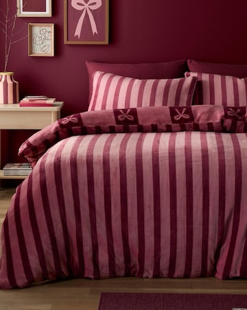 Fusion Bows Fleece Duvet Cover Set