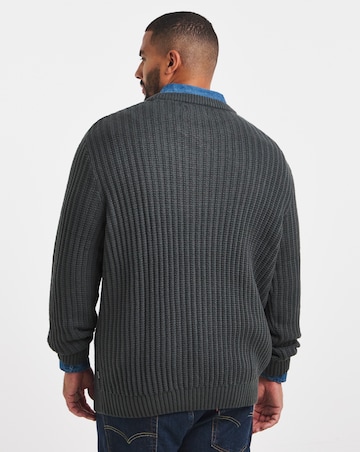 Jack & Jones Jaxon Crew Knit Jumper - Grey