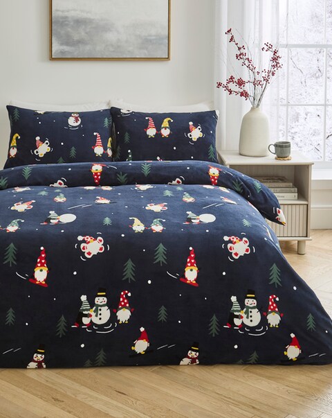 New In - Festive Gonk Fleece Duvet Cover Set