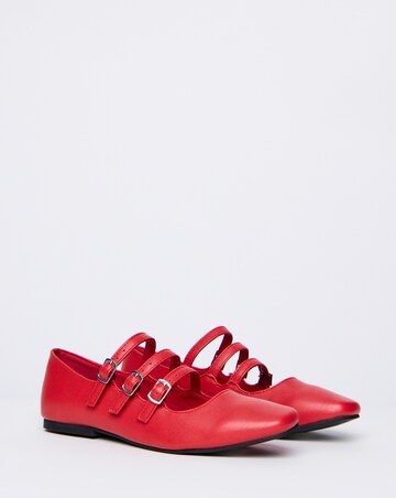 Jemma Multi Strap Mary Jane Ballerina - Wide Fit (E)