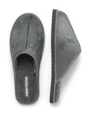 Jack & Jones Dudely Microfibre Mule Slipper - Grey