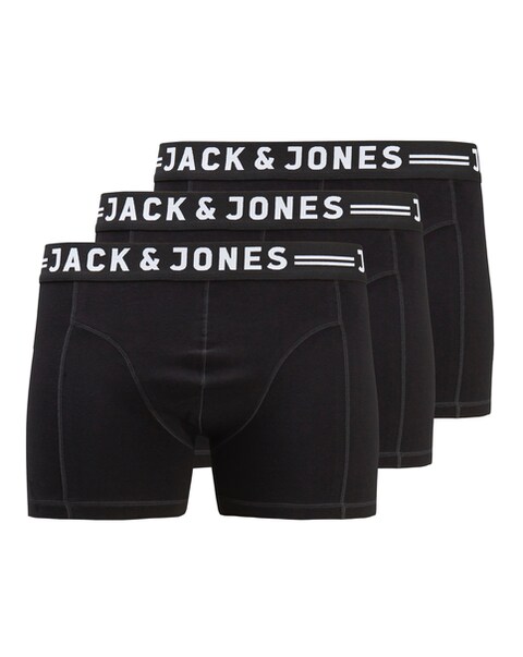 Jack & Jones Sense 3-Pack Trunks - Black