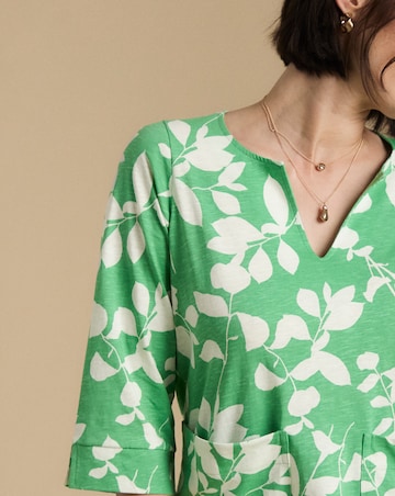 Julipa Cotton Notch Neck Pocket Tunic