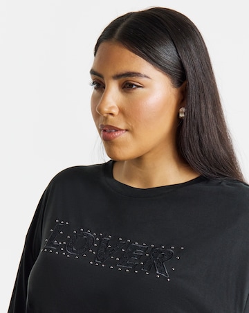 Black Lover Studded Modal T-Shirt