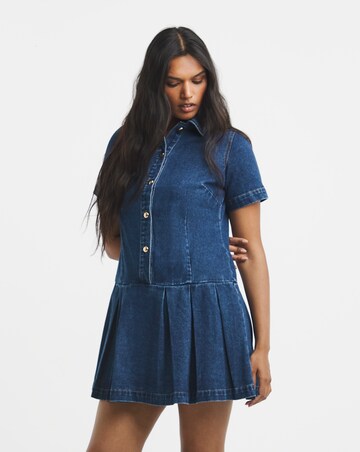 Mid Wash Denim Mod Dress