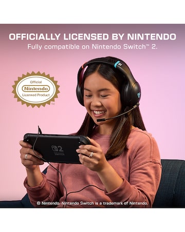 Turtle Beach Airlite Fit Wired Headset Nintendo Switch 2 - Charcoal Black