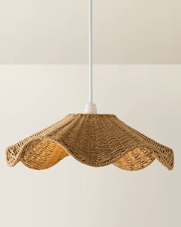 ValueLights Loretta Wicker Wave Shade