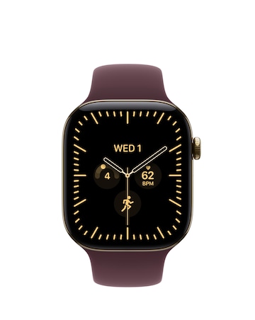 Apple Watch Series 12 GPS + Cellular 46mm - Gold Titanium/Burgundy Sport - M/L