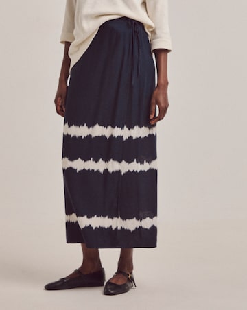 Anthology Printed Linen Wrap Skirt
