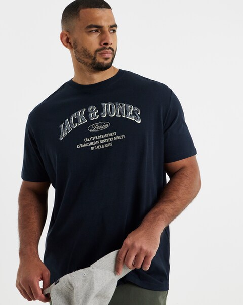 Jack & Jones Denver Logo T-Shirt - Navy