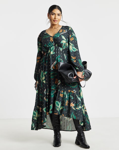 New In - Simply Be Floral High Low Maxi Dress