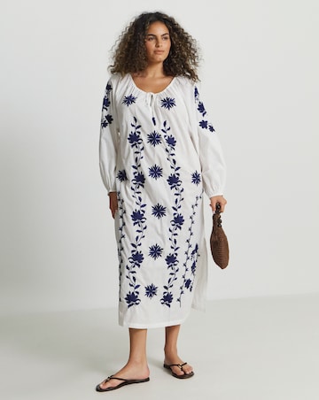 Joanna Hope Embroidered Beach Dress