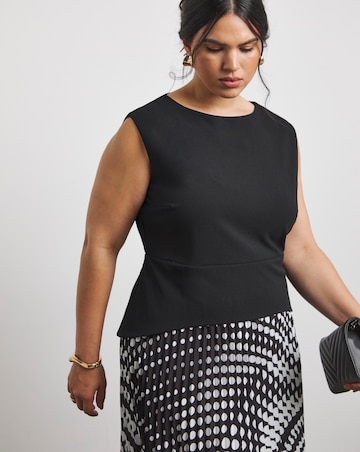 Joanna Hope Chiffon Skirt Jersey Dress