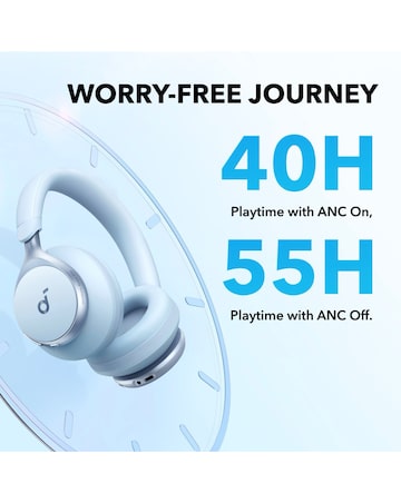 Soundcore Space One Noise Cancelling Over-Ear Headphones - Blue