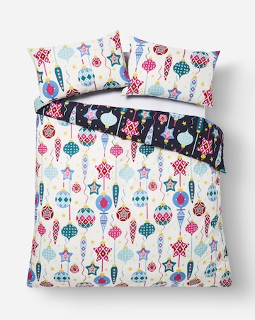 Festive Baubles Cotton Blend Duvet Cover Set
