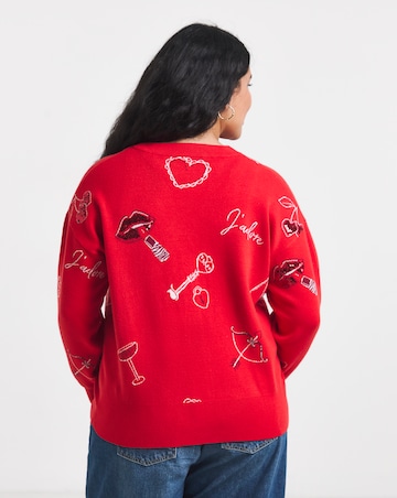 Sketch Party Boyfriend Cardigan