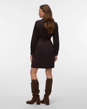 Vero Moda Short Belted Leopard Print Shirt Dress