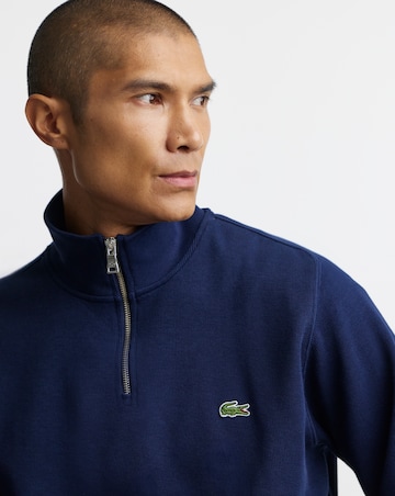 Lacoste Classic 1/4 Zip Sweat Top - Navy