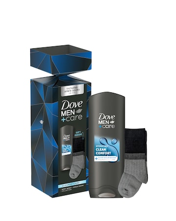 Dove Men + Care Clean Comfort Body Wash & Socks Gift Set