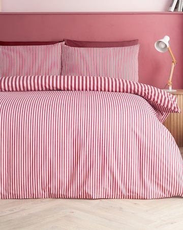 Catherine Lansfield Epping Textured Stripe Duvet Cover Set