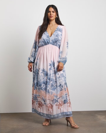 Joanna Hope Printed Volume Maxi Dress