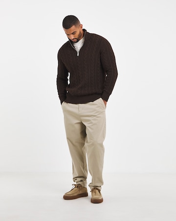 Cable 1/4 Zip Neck Jumper