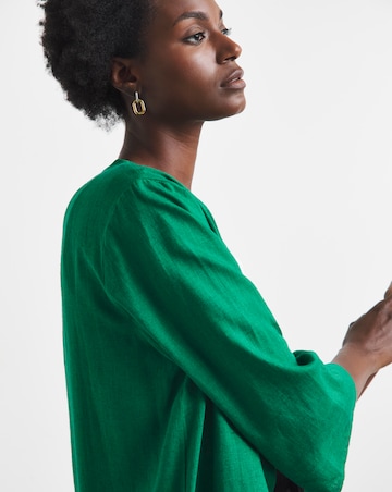 Linen Mix Longline Kimono
