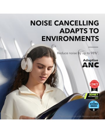 Soundcore Space One Noise Cancelling Over-Ear Headphones - White