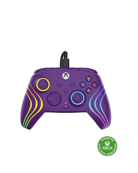 Turtle Beach Afterglow Wave Wired RGB Gaming Controller For Xbox & PC - Purple