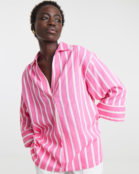 Linen Mix Stripe Tunic
