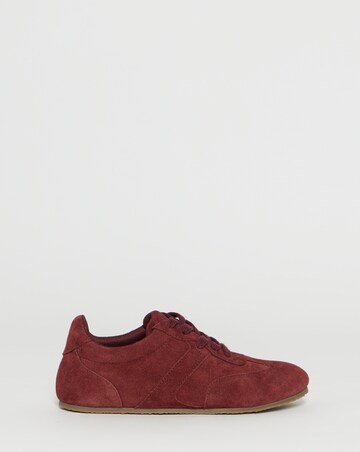 Luna Suede Retro Classic Lace Up Trainers - Wide Fit (E)