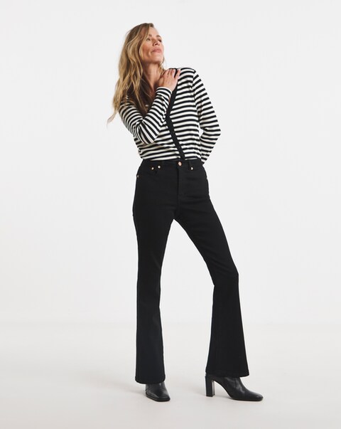 Black Magisculpt Shaping Bootcut Jeans