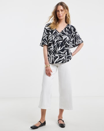 V Neck Cape Angel Sleeve Top