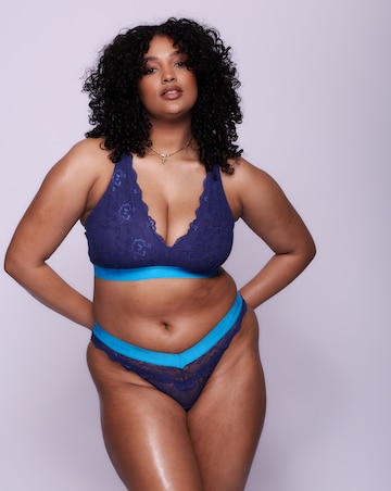 Lemonade Dolls Signature Lace High Waist Brazilian Navy Blue