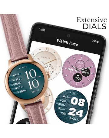 Radley Series 59 AMOLED Leather Strap Smart Watch - Winter Blossom