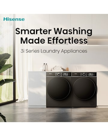 Hisense 3i 9kg 1400rpm KitchenFit Washing Machine Black