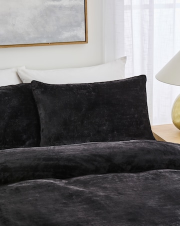 Plain Plush Fleece Duvet Cover Set