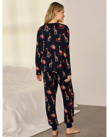 Chelsea Peers Classic Long Sleeve Crew Neck Christmas Pyjama Set