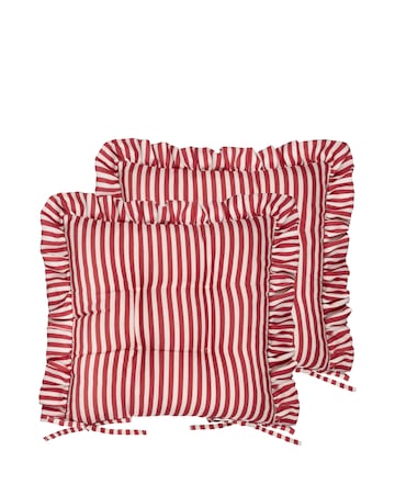 Wylder Millie Ruffle Outdoor Seat Pads - 2 Pack